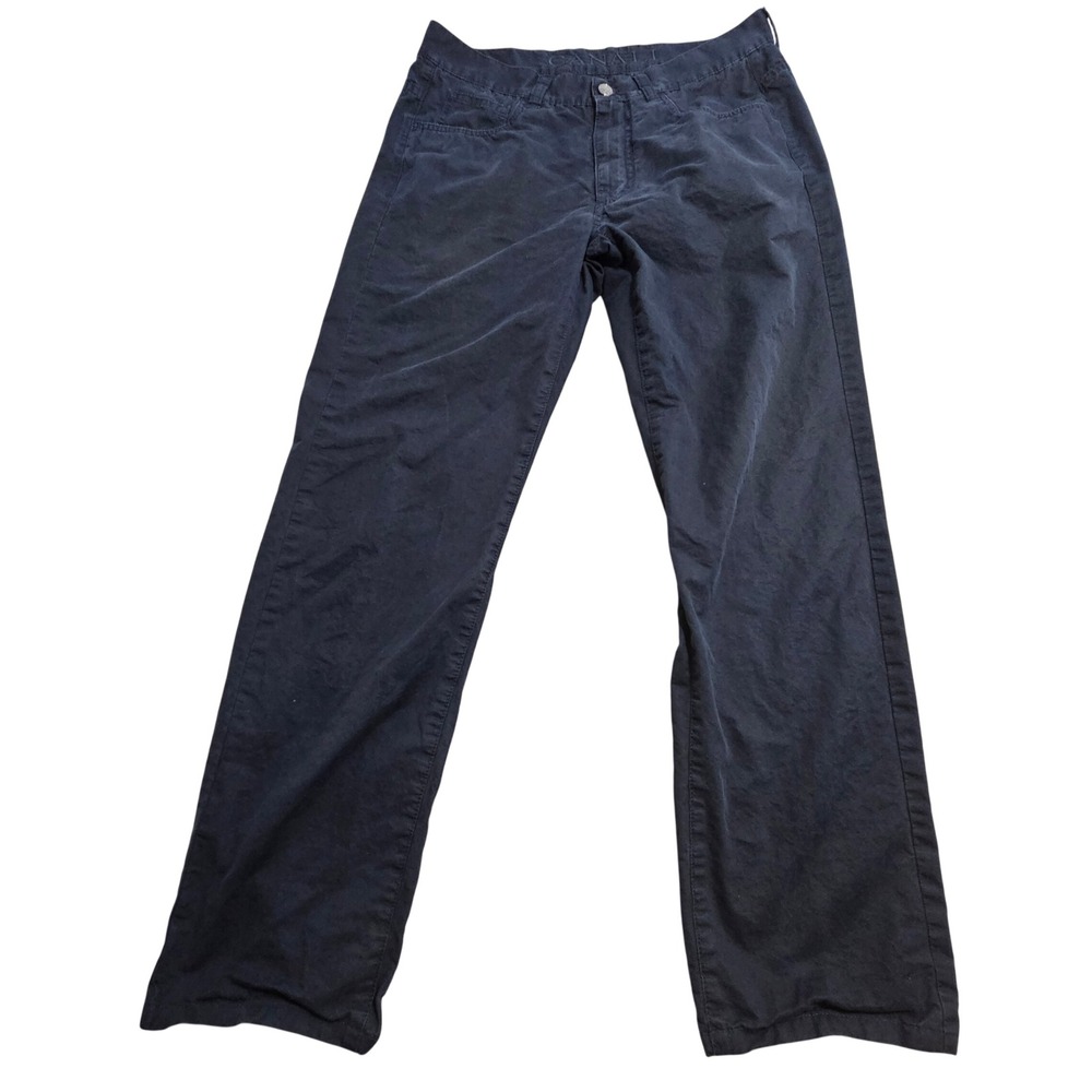 Canali Pants 50 Navy Blue Straight Leg Cotton Blend Made in Italy 91500